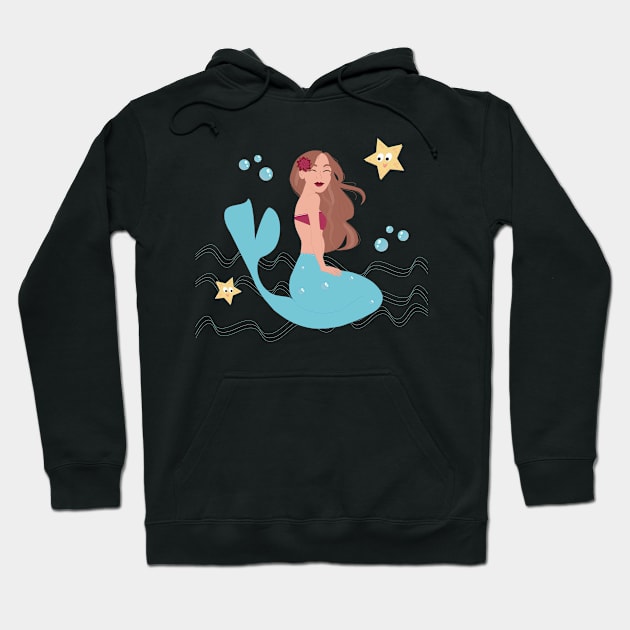 This mermaid is having fun! Hoodie by Aurealis